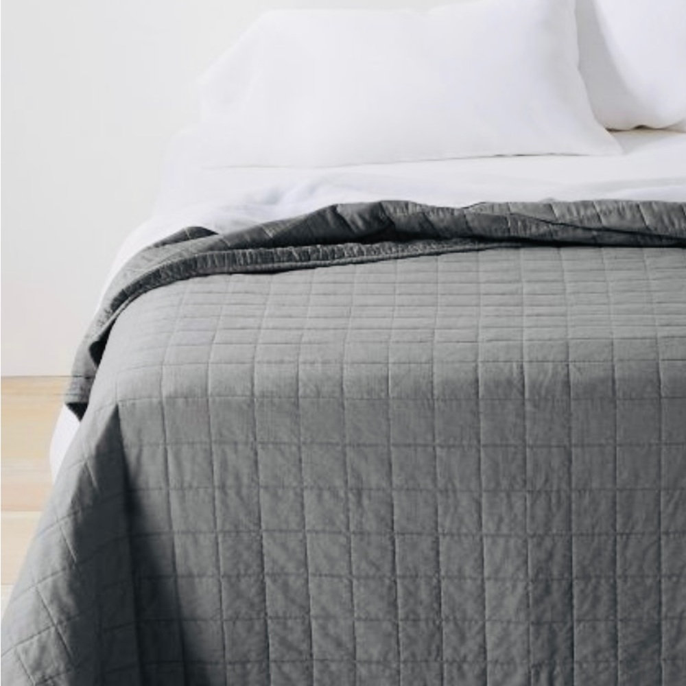 New🔹King.Casaluna Heavyweight Linen Blend Quilt
